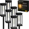 6 solárních zahradních světel LED, výška 40 cm, teplá bílá Náhled obrázku produktu 2