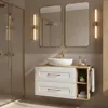 RODAN | Mobiletto da bagno 100 cm - Bianco, Marrone - Anteprima dell’immagine prodotto 8