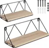 tectake® 2er Set Wandregal Rockport Tiefe 13 cm Produktbild-Vorschau 1