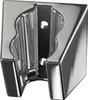 A chrome-plated shower head holder with a black interior, shown from a slightly angled front view. Podgląd zdjęcia produktu