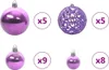 A collection of purple Christmas ornaments with quantity indicators. Produktbild-Vorschau