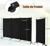 262x180 cm Room Divider Screen s válečky 3 kusy Volně Náhled obrázku produktu 3