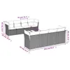 The Living Store 9-tlg. Garten-Sofagarnitur mit Kissen Produktbild-Vorschau 8