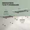 Two configurations of a clothes drying rack are shown against a light gray background, illustrating its '2 in 1' functionality. Anteprima dell’immagine prodotto