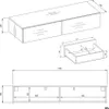 BDW, Wand-Schminktisch, 110×40×20 cm, mit 2 Schubladen, Produktbild-Vorschau 3