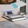 Juskys Polsterbett Paris 140 x 200 cm Kunstleder mit LED, Produktbild-Vorschau 1