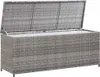 vidaXL Garten-Auflagenbox Grau 150x50x60 cm Poly Rattan Produktbild-Vorschau 2