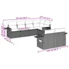 The Living Store 7-tlg. Garten-Sofagarnitur mit Kissen Produktbild-Vorschau 4
