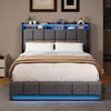 Letto imbottito INONEFT, 140 x 200 cm, letto a molle con Anteprima dell’immagine prodotto 2