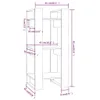 vidaXL Bücherregal/Raumteiler Grau 41x35x91 cm Massivholz Produktbild-Vorschau 8