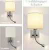 ZMH Nástěnné svítidlo Postelová lampa s vypínačem Čtecí Náhled obrázku produktu 5