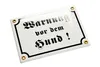 Warnung vor dem Hund Schild – 12x17 cm - Keramik Emaille - Produktbild-Vorschau 3