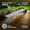 AREBOS 2x Bierbank Klappbar 183x28x43 cm Gartenbank Náhled obrázku produktu 3