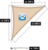 UV Sonnensegel 4,2x4,2x6 HDPE Dreieck Rechtwinklig Produktbild-Vorschau 3