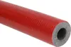 A single piece of red pipe insulation on a white background. Produktbild-Vorschau