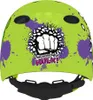 A Hulk-themed bicycle helmet for boys, shown from the front against a white background. Produktbild-Vorschau