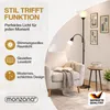 MONZANA® Piantana Lampada da Terra 175cm 2 Luci E27 E14 Anteprima dell’immagine prodotto 2