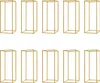 Ten identical gold rectangular prism frames arranged in two rows of five. Produktbild-Vorschau