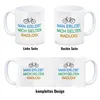 Man erlebt mich selten radlos Kaffeebecher mit Fahrrad Produktbild-Vorschau 4