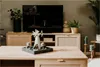 CALICOSY - Meuble TV 2 portes L150 cm - Impression Rotin - Voir les images du produit 4