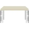 vidaXL Pavillon mural 3 x 4 m Tissu blanc crème Voir les images du produit 1