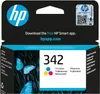 The image shows the packaging of an HP 342 Tri-Colour ink cartridge. Produktbild-Vorschau