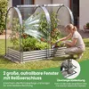 COSTWAY 3 w 1 – podwyższona grządka metalowa z szklarnią, Podgląd zdjęcia produktu 8