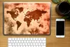 MuchoWow® Laptop Aufkleber Sticker Cover Weltkarte - Rot - Produktbild-Vorschau 2