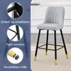 Lot de 2 tabourets de bar, 100 cm, cuirPolyuréthanegris Voir les images du produit 6