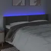 vidaXL LED Kopfteil Dunkelgrau 183x16x78/88 cm Samt Produktbild-Vorschau 4