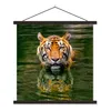 MuchoWow® Textilposter Tiger im Wasser 90x90 cm mit Produktbild-Vorschau 1