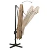 vidaXL Ampel ombrello con ventilazione 300x300 cm Taupe Anteprima dell’immagine prodotto 4