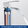 Wasserfall Waschtischarmatur Hoch, 304 Edelstahl Chrom, Produktbild-Vorschau 8