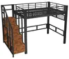 Platzsparendes Hochbett 140x200cm Metall Schwarz mit Produktbild-Vorschau 11
