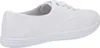 A white canvas sneaker shown from the side. Voir les images du produit