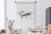 MuchoWow® Wandteppich Wandbehang Weltkarte - Aquarellfarbe Produktbild-Vorschau 3
