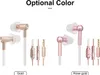 Two sets of in-ear headphones are shown, one in gold and one in rose gold, with their respective 3.5mm connectors and inline controls. Produktbild-Vorschau