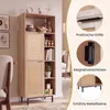 COSTWAY Sideboard, Küchenschrank mit 2 Rattantüren & 5 Produktbild-Vorschau 8