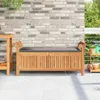 Panchina da giardino con cuscini 126 cm in legno massiccio Anteprima dell’immagine prodotto 3