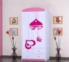 BDW Armoire, 2 portes, 2 tiroirs, penderie, 180x90 cm, rose Voir les images du produit 4