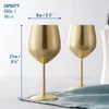 4 sklenice na víno z nerezové oceli, 500 ml sklenice na Náhled obrázku produktu 2