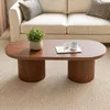 Merax Oval Couchtisch aus MDF, Vintage Design mit Produktbild-Vorschau 8