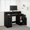Biurko Czarne Dąb 120X55X91 Cm Drewno Inżynieryjne Lumarko! Podgląd zdjęcia produktu 2