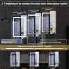 Umývadlo do kúpeľne so zrkadlom a LED osvetlením, 50 x 70 Náhľad obrázku produktu 7