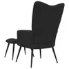 A black armchair and ottoman are shown from the back against a white background. Náhľad obrázku produktu
