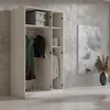 Kleiderschrank zum Schlafzimmer für Kleidung mit Spiegel, Höhe: 200cm, Breite: 120 cm, kaschmir Produktbild-Vorschau