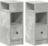 Two identical concrete-effect bedside tables are shown side-by-side against a white background. Náhľad obrázku produktu