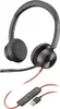 A black and gray headset with a red cable is shown against a white background. Anteprima dell’immagine prodotto