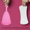 2Pcs Silikonový menstruační pohár Ženy Ženský hygienický Náhled obrázku produktu 7