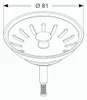 Universal Siebkörbchen 3,5 Zoll (80mm - 82mm), Produktbild-Vorschau 2